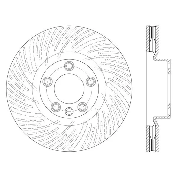 For Porsche Cayenne 11-18 Premium Plain Vented Front Driver Side Brake Rotor Foto 2 de 4
