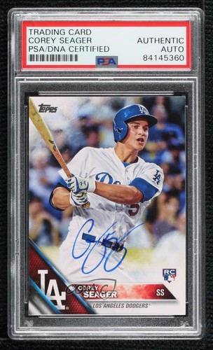 PSA/DNA 2016 Topps Corey Seager #85 Certified Authentic Auto Rookie RC 19n6