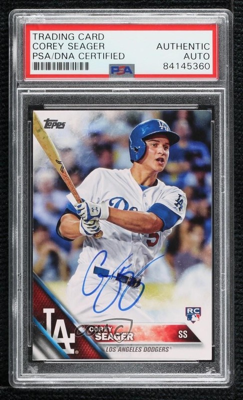 PSA/DNA 2016 Topps Corey Seager #85 Certified Authentic Auto Rookie RC 19n6