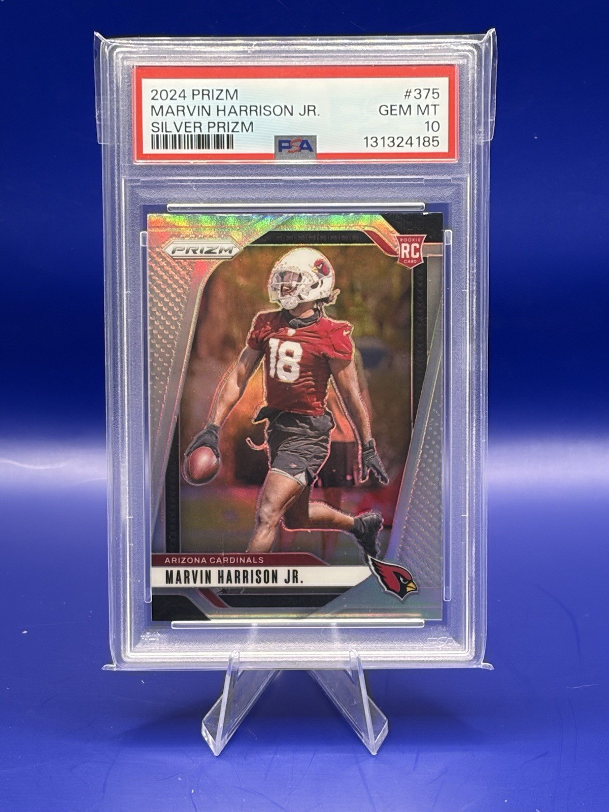 2024 Panini Prizm Rookies Marvin Harrison Jr. #375 Silver Prizm (RC) PSA 10