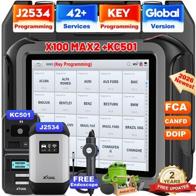 XTOOL X100 MAX2 IMMO Key Programming Diagnostic Tool J2534 Programming +KC501