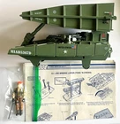 GI JOE Toss N Cross BRIDGE LAYER & Tollbooth Figure Hasbro 1985 + Instructions