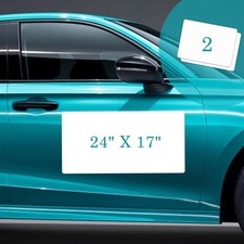 Blank Car Magnets with 40 Mils -2 Pack 24  X 17  Rounded Corners Flexible Magnet