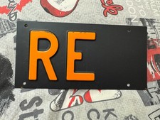 Targa RE REGGIO EMILIA sigla provincia targhe auto italian license plate vintage