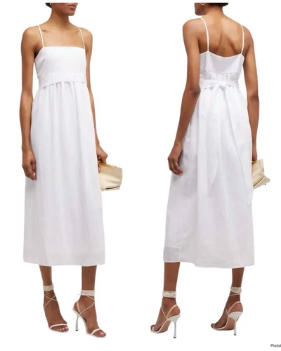 OFF WHITE Abito VINCE increspato con pannelli bianco sporco taglia S P nuovo senza etichette $425