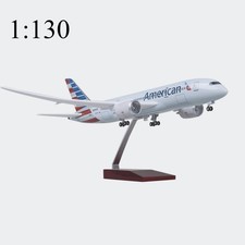 1:130 Airplane American Boeing 787 Plane Model Diecast with LED Light for Gift