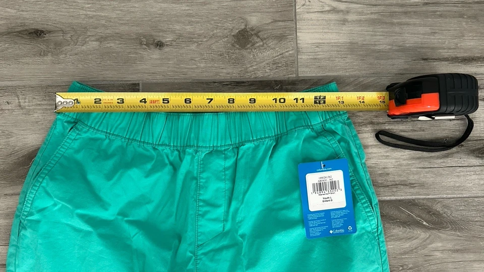 Columbia Washed Out Shorts Boy's Youth Size L Light Green Summer Shorts New-NWT - Image 3 of 4
