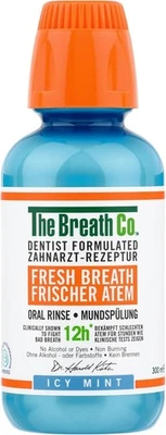 T.H.E. BREATH CO The Breath Co. Alcohol Free Mouthwash. Dentist Formulated Oral Rinse for 12 Hour