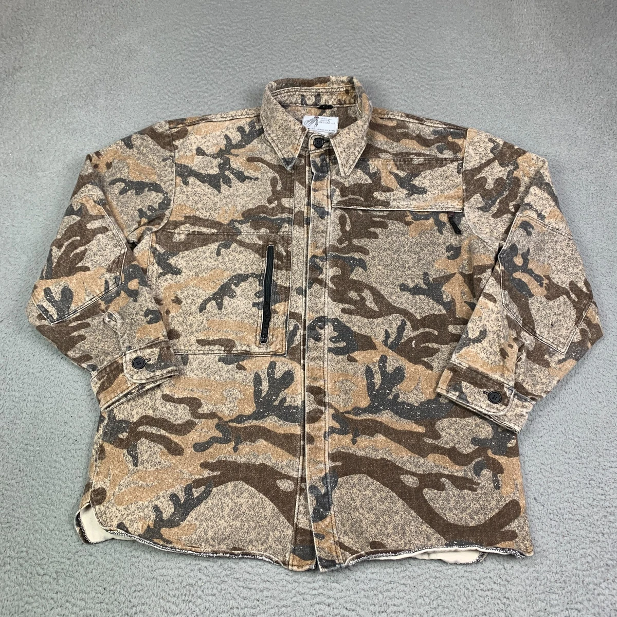 Camouflage Regular Size Zip Coats, Jackets & Vests for Men for 