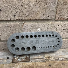 Vintage BDS Imperial Size Drill Bit Stand With Drill Bits In Good Used Condition