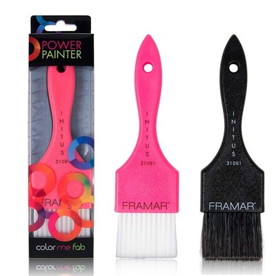 Framar Power Painter Hair Dye Brush - 1 Count (Pack of 2), Pink and Black