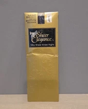 Leggs Sheer Elegance Silky Sheer Knee Highs Enhanced Toe OS 2 Pair Black Shadow