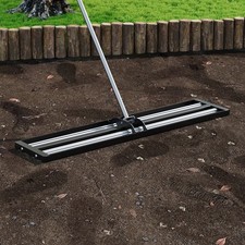 Lawn Leveling Rake Level Lawn Rake Tool with Steel Long Handle for Soil Sand NEW