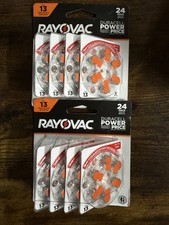 Rayovac Size 13 Hearing Aid Batteries 48 Pack Zinc Air 1.45V Exp 2028