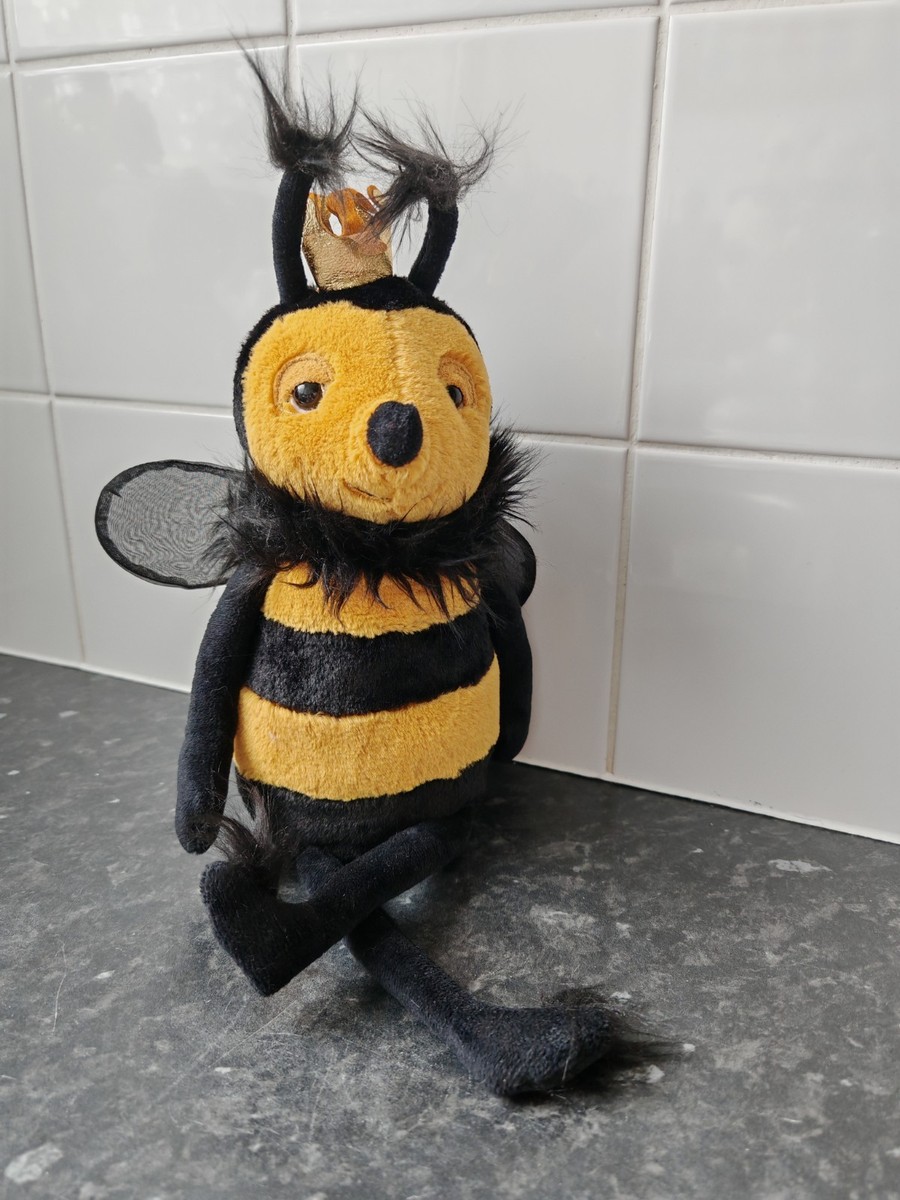 Jellycat Queen Bee Medium Bee With Crown Soft Toy Plush Sitting 12