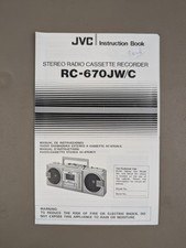 JVC Stereo Radio Cassette Recorder RC-670JW/C Instruction Book D-2058