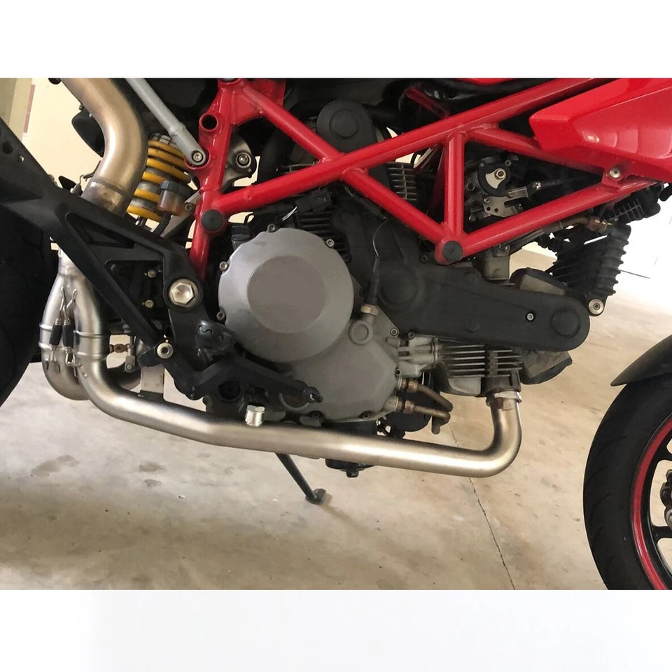 Tubo de escape de enlace medio antideslizante para moto Ducati Hypermotard 796 2009-2012 Foto 3 de 4
