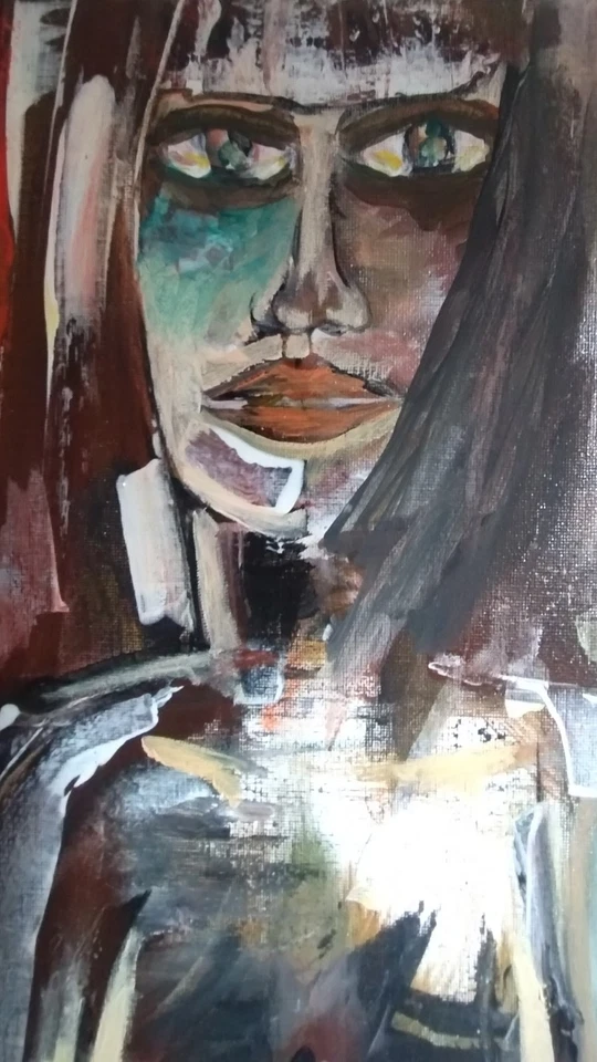 NEW dipinto a mano Opera unica RITRATTO MODERNO 60X90 - Bild 4 von 4