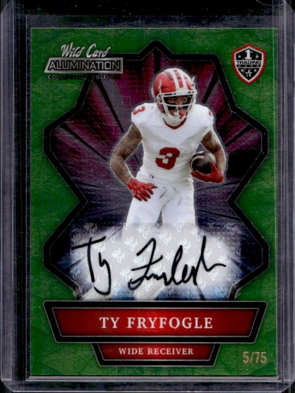 2021 Wild Card Alumination NIL Ty Fryfogle RC Rookie Autograph Auto Green #/75