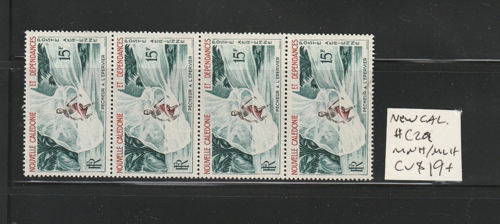 C29 Sign New Caledonia #C29 MNH/MLH strip of 4 CV $19 | eBay