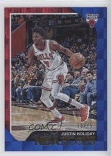 2018-19 Panini NBA Hoops Blue Checkerboard 15/75 Justin Holiday #204 fm0