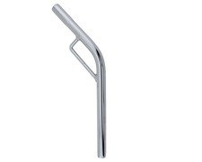 Retro Steel Layback Old School Seat Post - 20.7 Chrome 400mm Long BMX 7/8 end