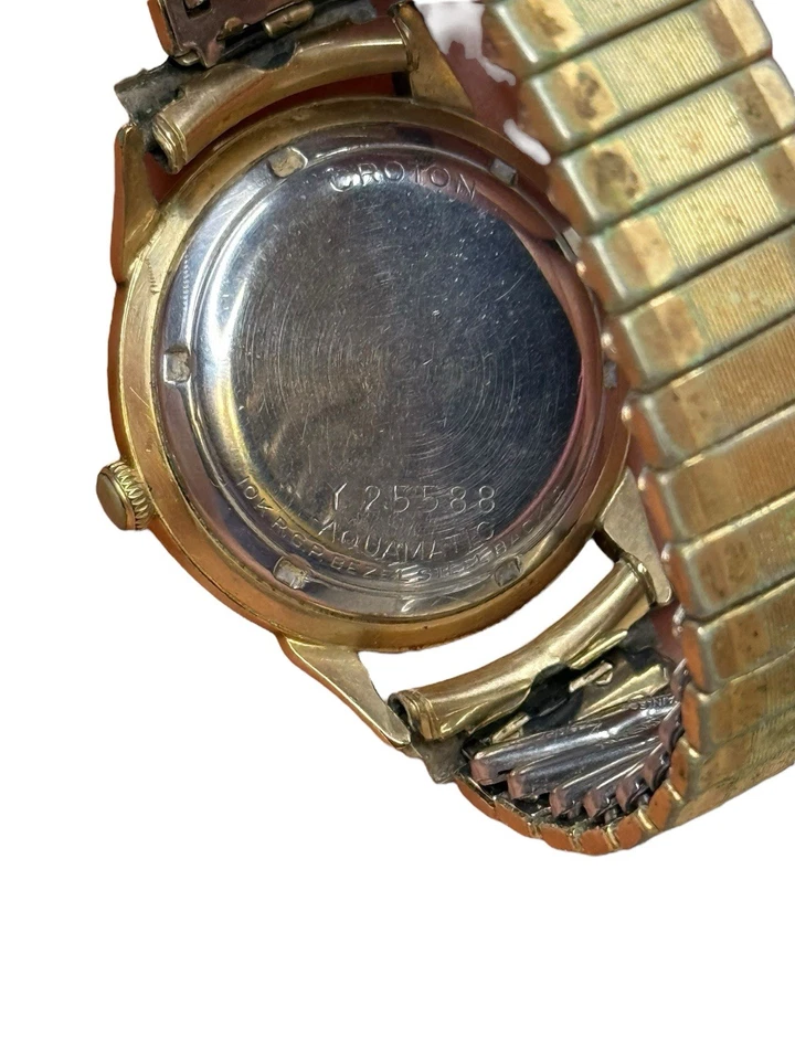 Reloj Croton Aquamatic Vintage Hombre Chapado en Oro 10k Automático LEER DESCRIPCIÓN Foto 4 de 4