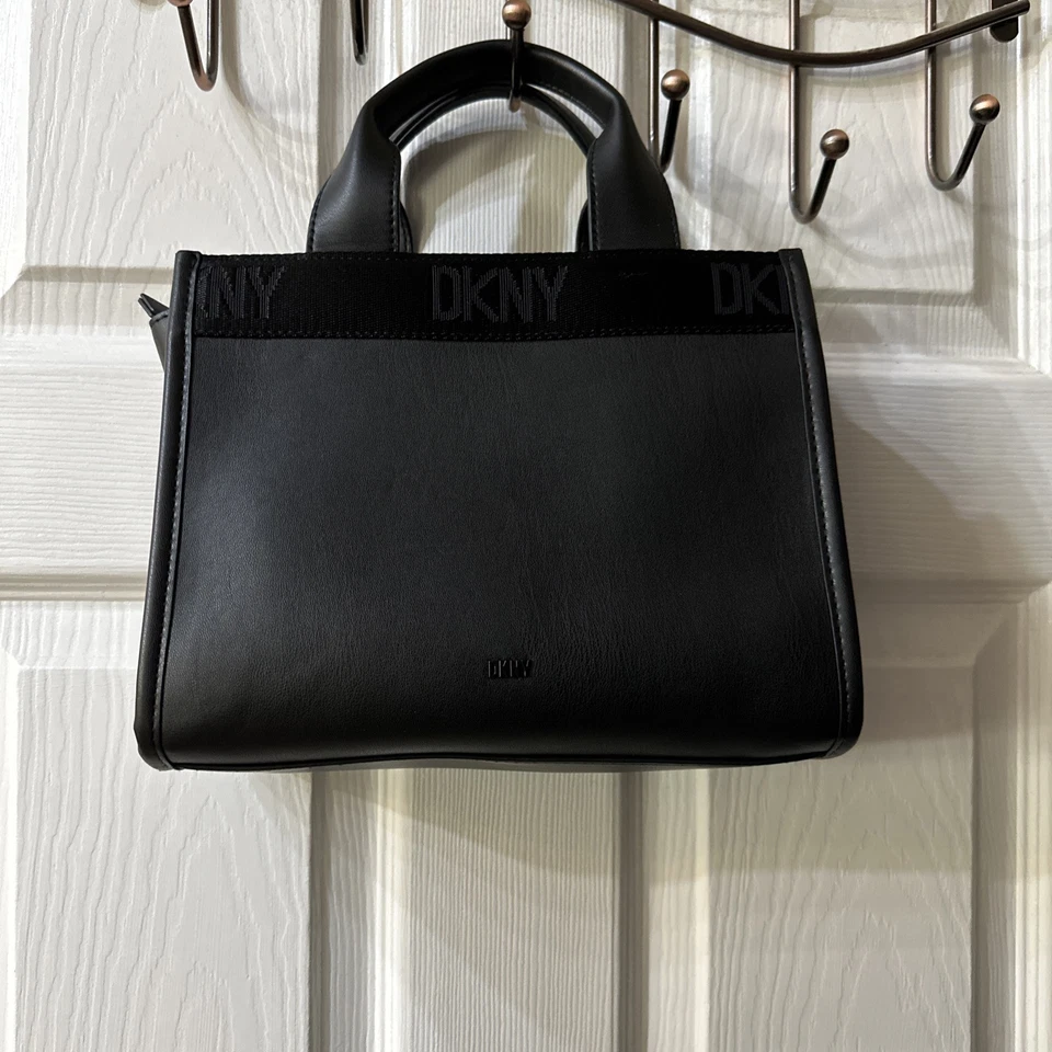 DKNY Women's Small Black Cassandra Convertible Crossbody East West Tote Handbag - Image 2 of 4