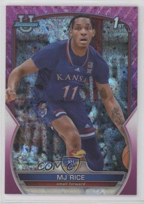 2022-23 Bowman U Chrome Fuchsia Mini-Diamond Refractor 18/150 MJ Rice #56 1u6