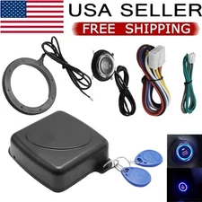 Smart RFID Push Engine Start Button kit & Keyless Starter for Most DC12V Cars US