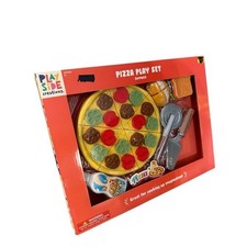 Playside Creations Pizza Play Set 34 Piece Pretend Food Toy Kids