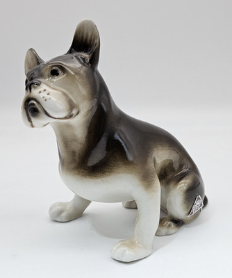 Royal Dux Czech Republic Porcelain French Bulldog 4.75'' Tall No Chips/Cracks