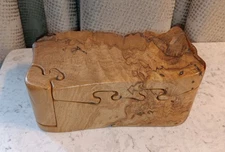 Vintage Don Rupard Signed 9 Piece Wood Puzzle Box 