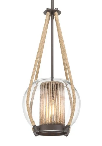 Minka Lavery 3195 Stutterhein 17"W Pendant - Bronze - Picture 4 of 5