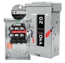 30A 3 Pole Disconnect Switch Non-Fusible NEMA 3R 120/240V Outdoor