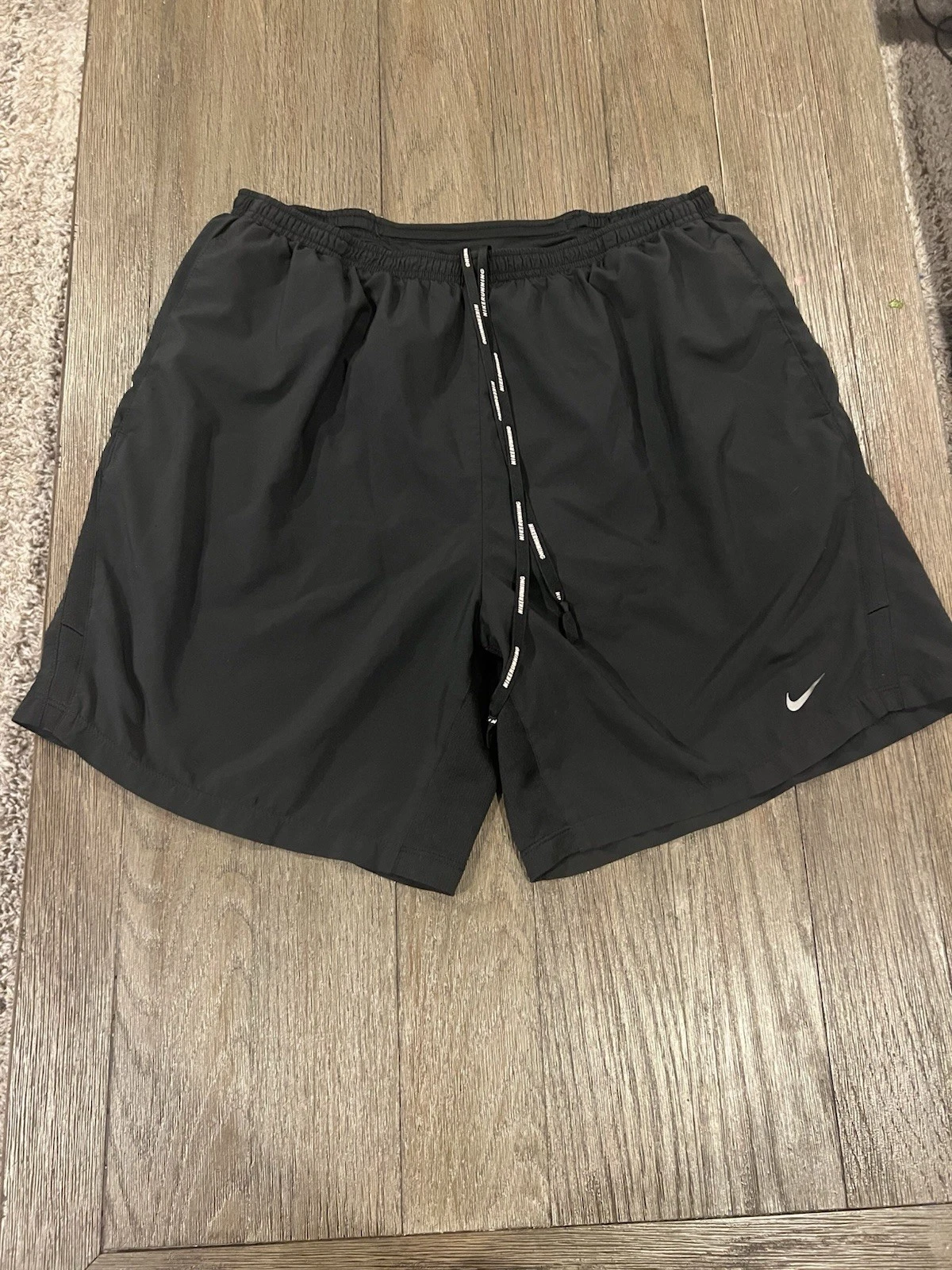 Mens Nike Lined Running Shorts Black XL