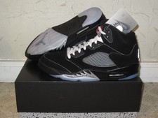Nike Air Jordan 5 Retro OG Black Metallic Reimagined Silver Men's Size 10 NEW
