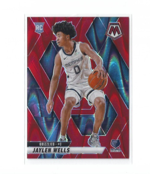 2024-25 Panini Mosaic Jaylen Wells #240 Red Seismic Prizm /299 RC Grizzlies