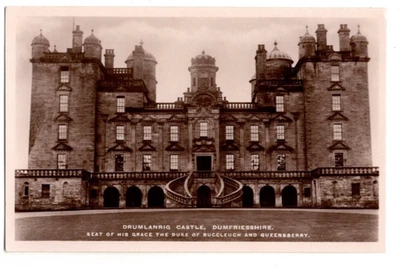 Drumlanrig Castle Dumfriesshire Scotland 1920s Vintage Real Photo RPPC Postcard - Image 1 of 2