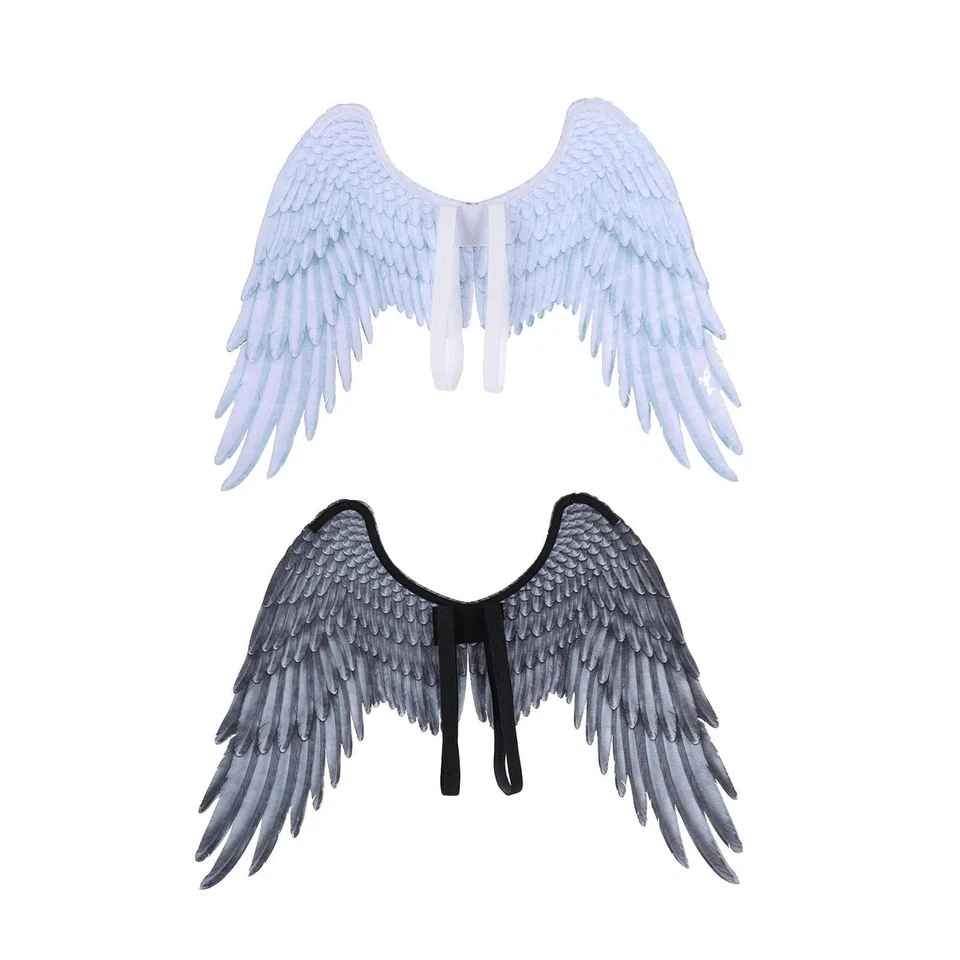 Costume d'aile d'ange en plumes pour adultes, décoration pour fête à - Photo 1/1