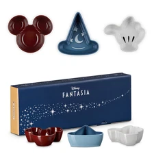 Le Creuset Disney Mickey Fantasia Collection 3 Pcs Mini Dish Set Japan F/S