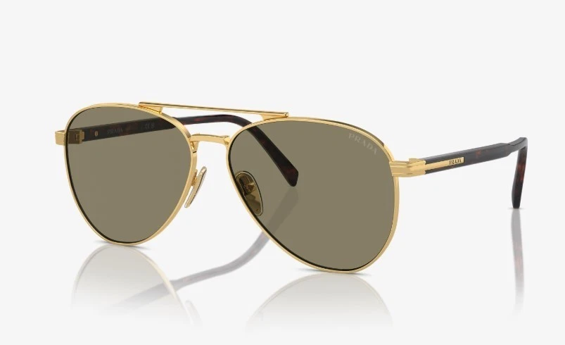 PRADA Gold Brown Sunglasses for Men for sale | eBay