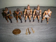 CLASH OF THE TITANS LOT OF 5 THALLO CALIBOS PERSEUS REPRO PARTS MATTEL 1980 THES