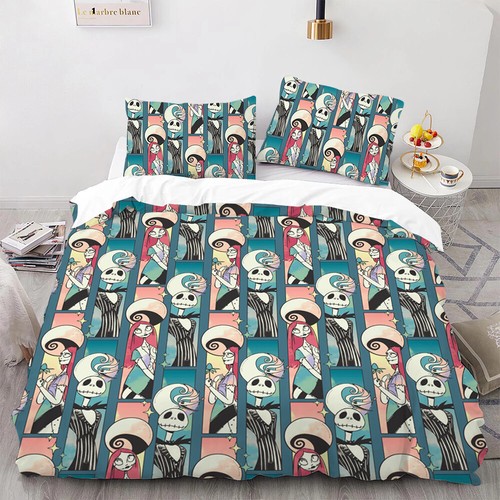 Jack Skellington Duvet Cover Pillowcase Nightmare Before Christmas Bedding Set - Bild 2 von 19