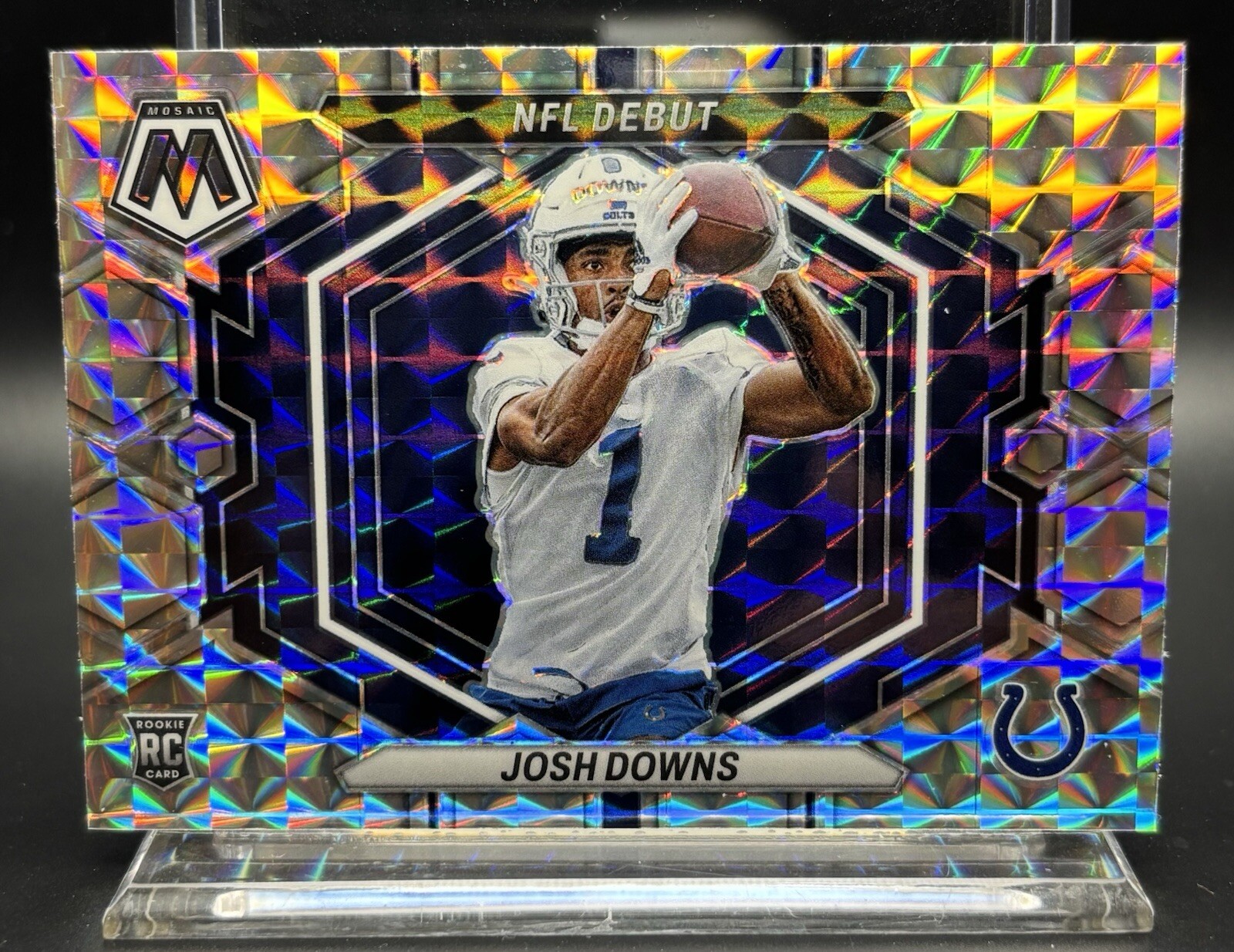 2023 Panini Mosaic - Josh Downs Mosaic Prizm NFL Debut Rookie Card No. ND-15