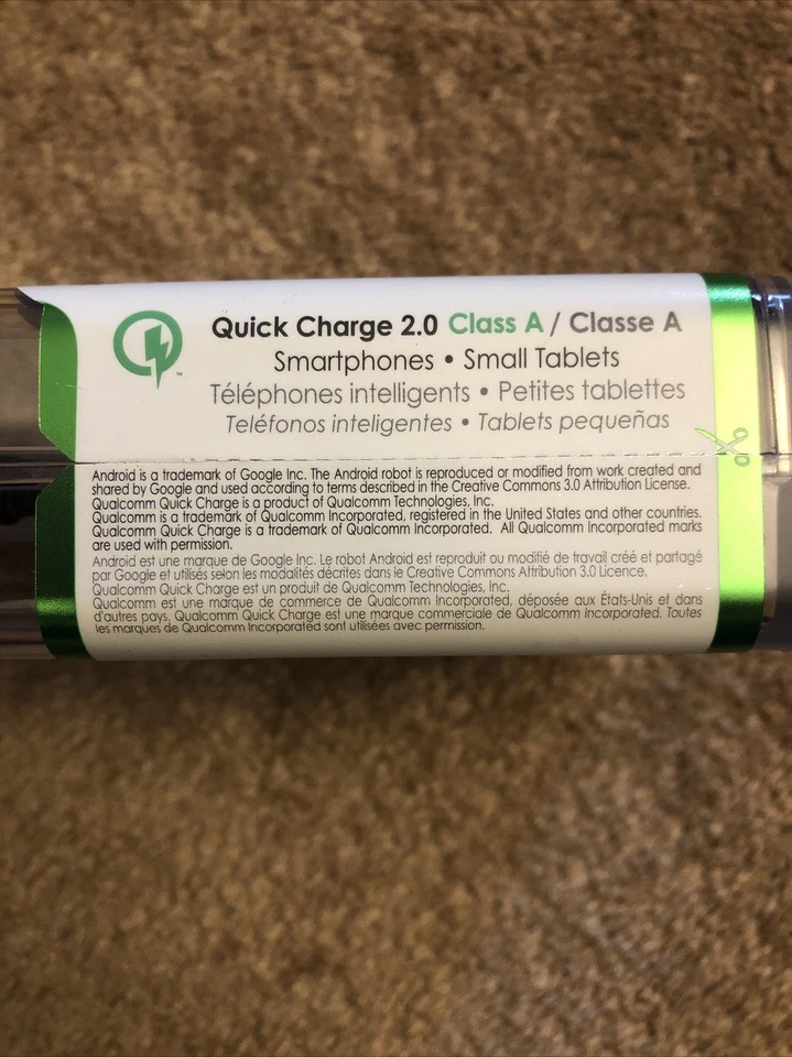 New Qmadix QM-PVMI-Q2 Qualcomm 2.0 Coiled Micro-USB Car Charger Black - Image 4 of 4