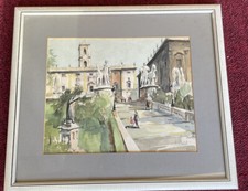 Litografía francesa escénica Herbelot 15 X 13"