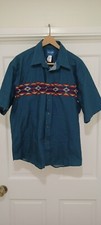 Wrangler Shirt Mens 2XL Colorful Aztec South Western Striped Pearl Snap