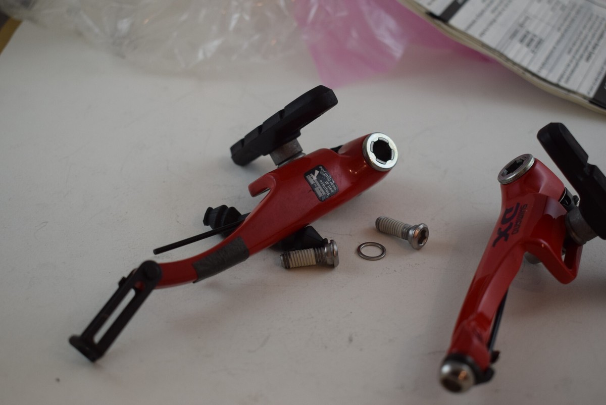 シマノSHIMANO DX Vブレーキ BR-M600MX Shimano DX BR-M600 Front V-Brake BMX Mid School red