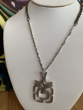 Beautiful Mixed Metal Assemblage Necklace Tribal Design